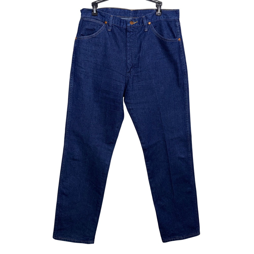 Wrangler Cowboy Cut Original Fit Jeans Mens‎ 34x32 Prewashed Indigo Blue